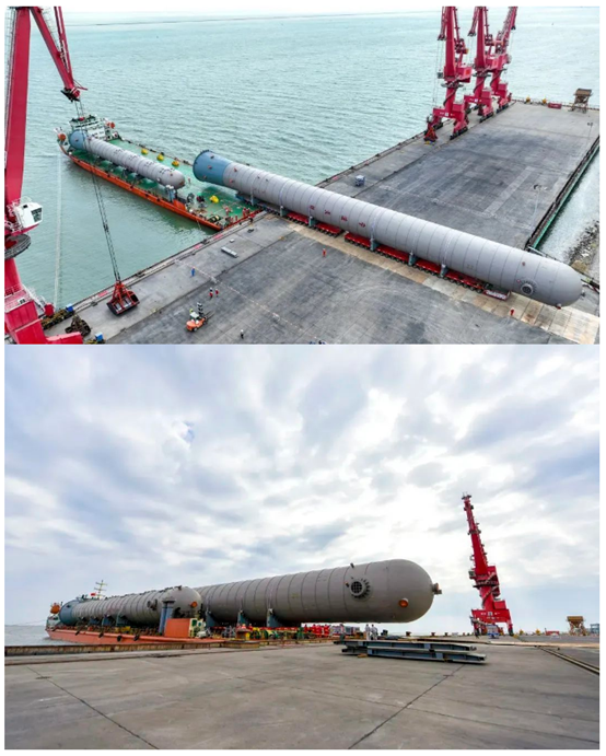 天津南港120萬噸/年乙烯項目首批大型（xíng）設（shè）備到港上岸
